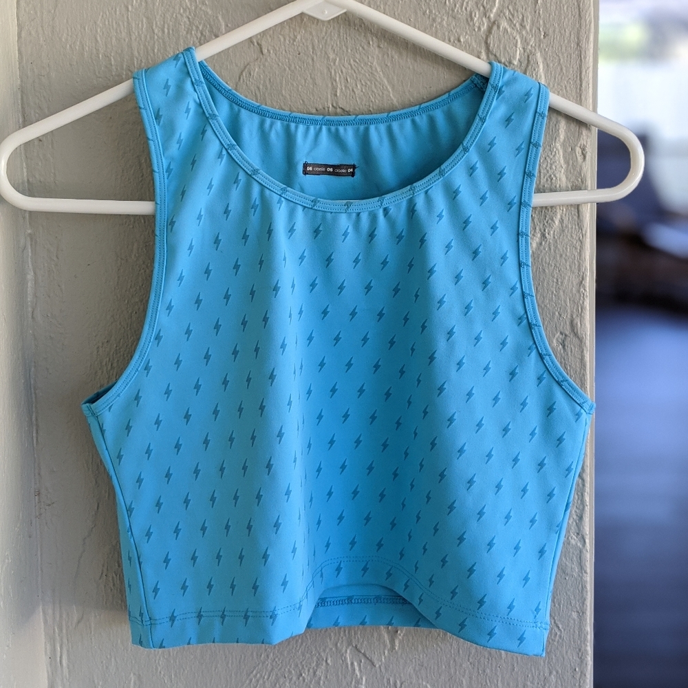 Oiselle Fire racker crop worn once